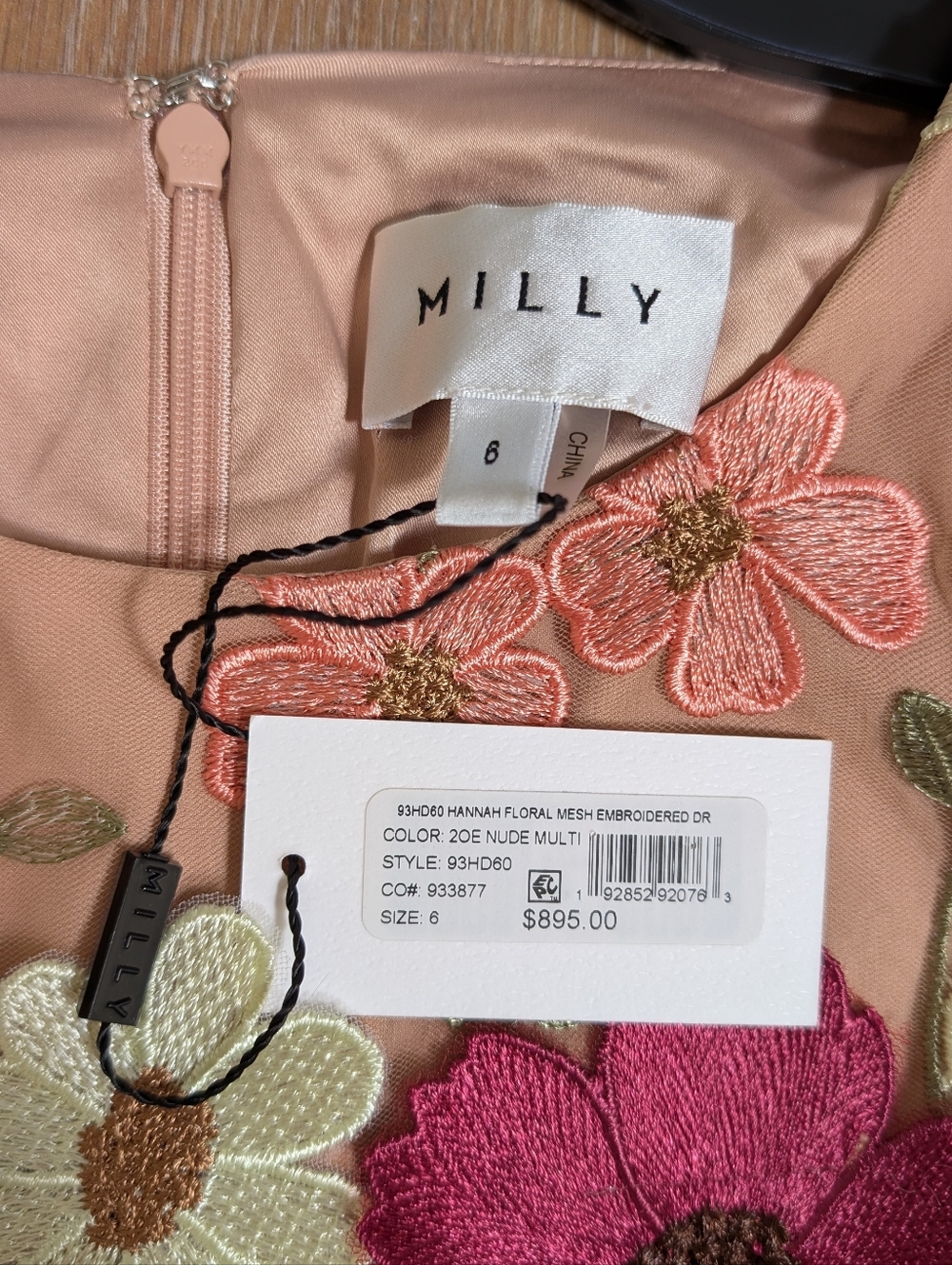 NWT MILLY Hannah Floral Sleeveless Maxi Dress - Size 6 - Picture 5 of 7